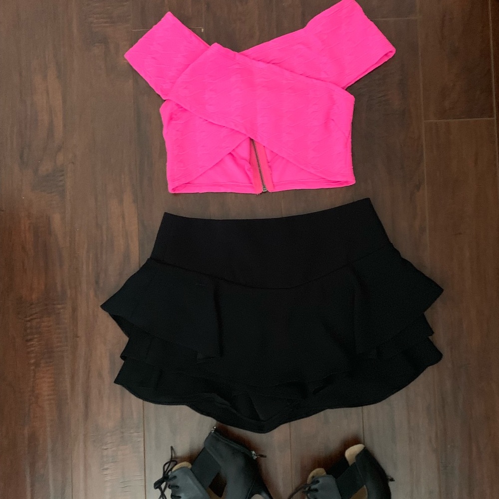 Zara Short Skirt with shorts underneath